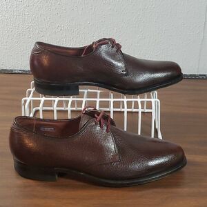 Vintage Florsheim Chevron Dolce Brown Calf Leather Dress Derby Shoe 8½B